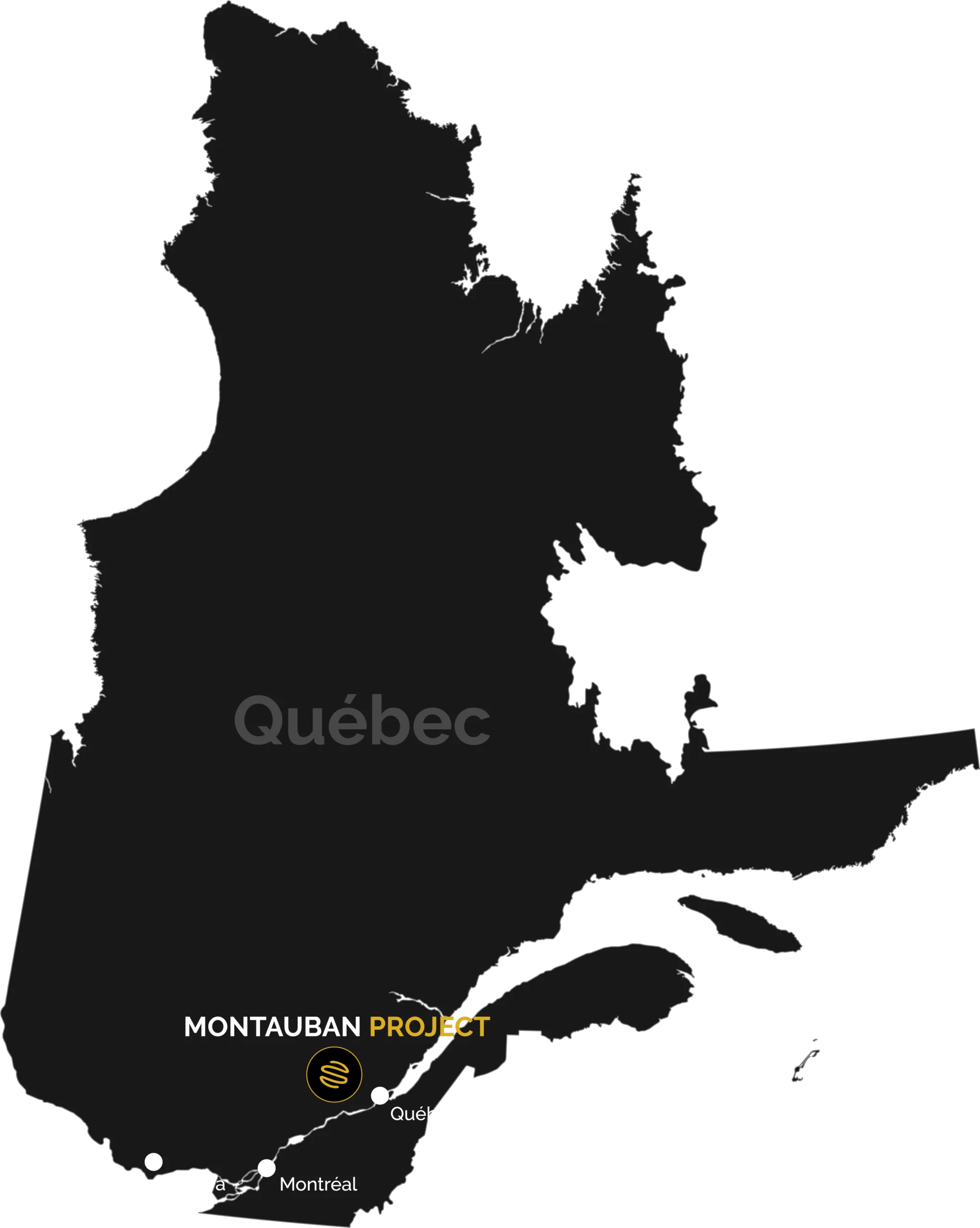 Map of the Montauban Project location