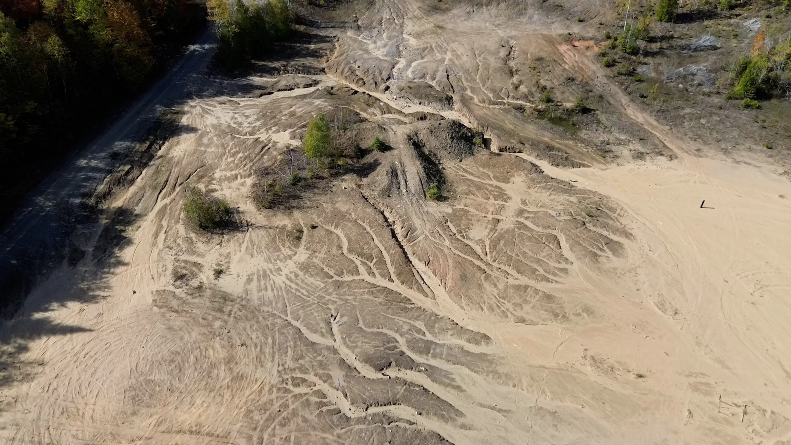 Aerial view of the Montauban site earthworks